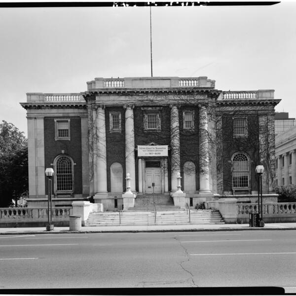 Historic American Buildings Survey (HABS) photo of the Ives Main Branch in the 1980s in advance of renovations.