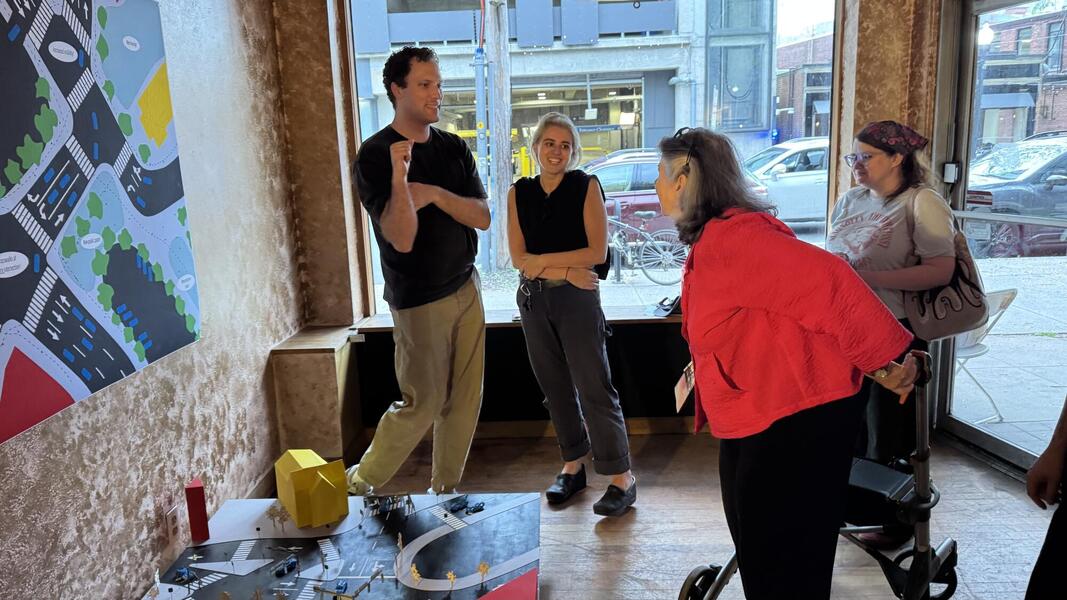 Robbie and Paige make their pitch for a redesigned "New Haven's Nexus"