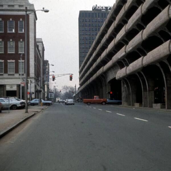 Temple Street Garage, 1990s (Photo: Robert Ellickson)